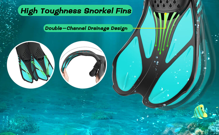SKTIC SKF01 Glass Green Snorkel Fins Advantage